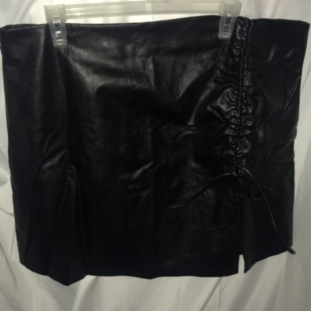 Faux leather skirt